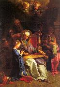 JOUVENET, Jean-Baptiste The Education of the Virgin sf Spain oil painting artist